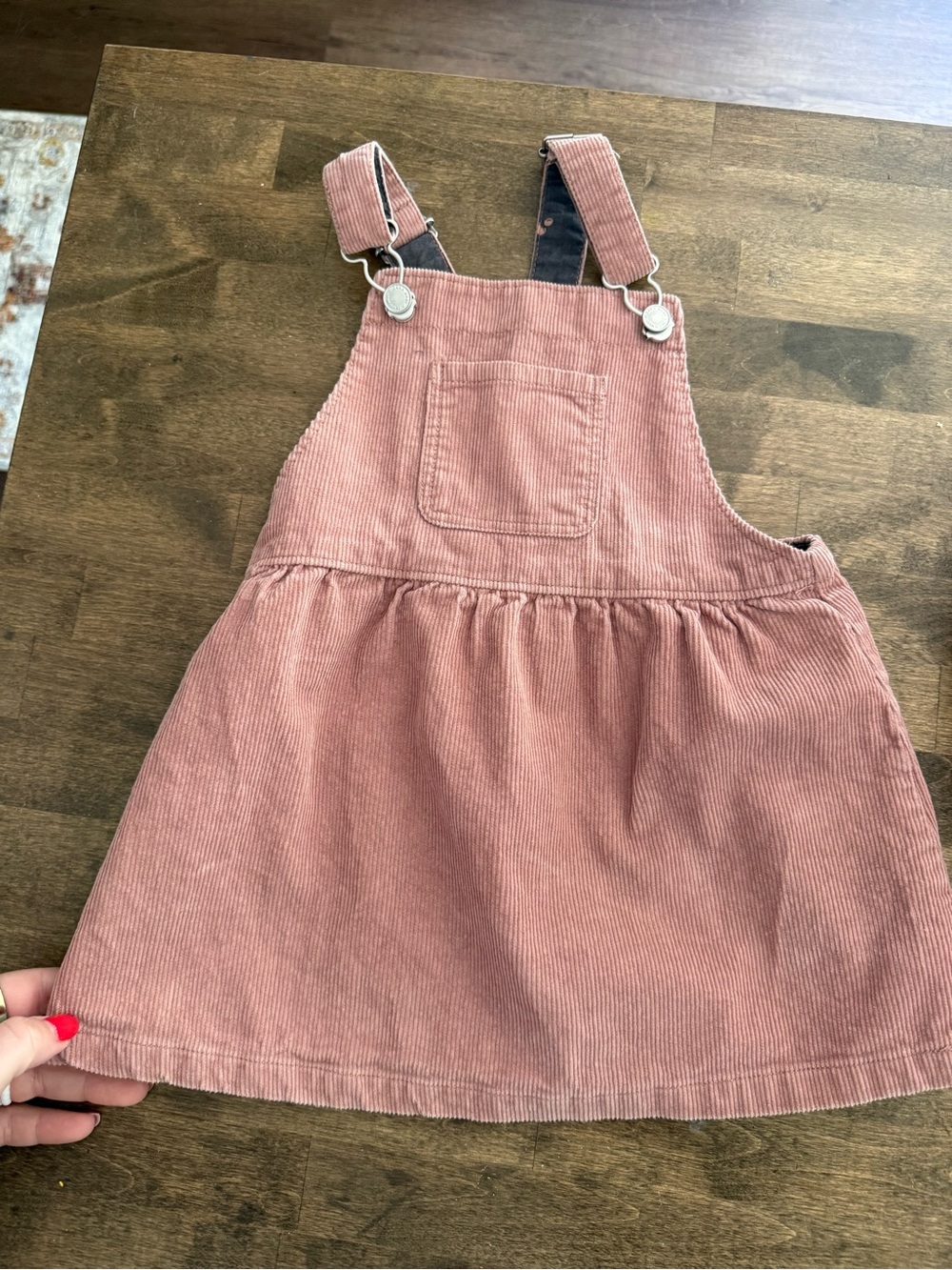 Zara Rose Corduroy Pinafore Dress